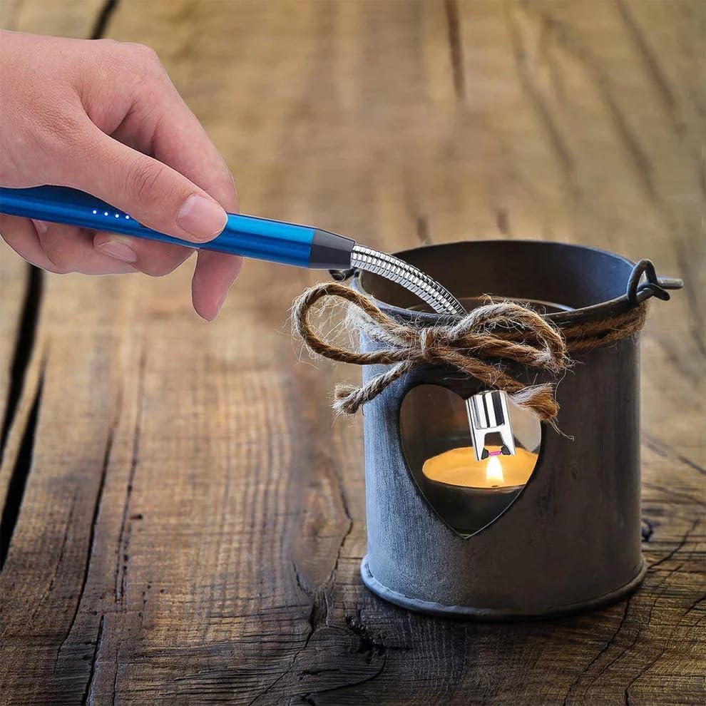 BLISSFUL 24 USB Rechargeable Long Flexi Lighter 1 Pc, Flexible Neck Electric Arc Lighter for Kitchen Gas Stove, Candle, Diya & BBQ - Image 5