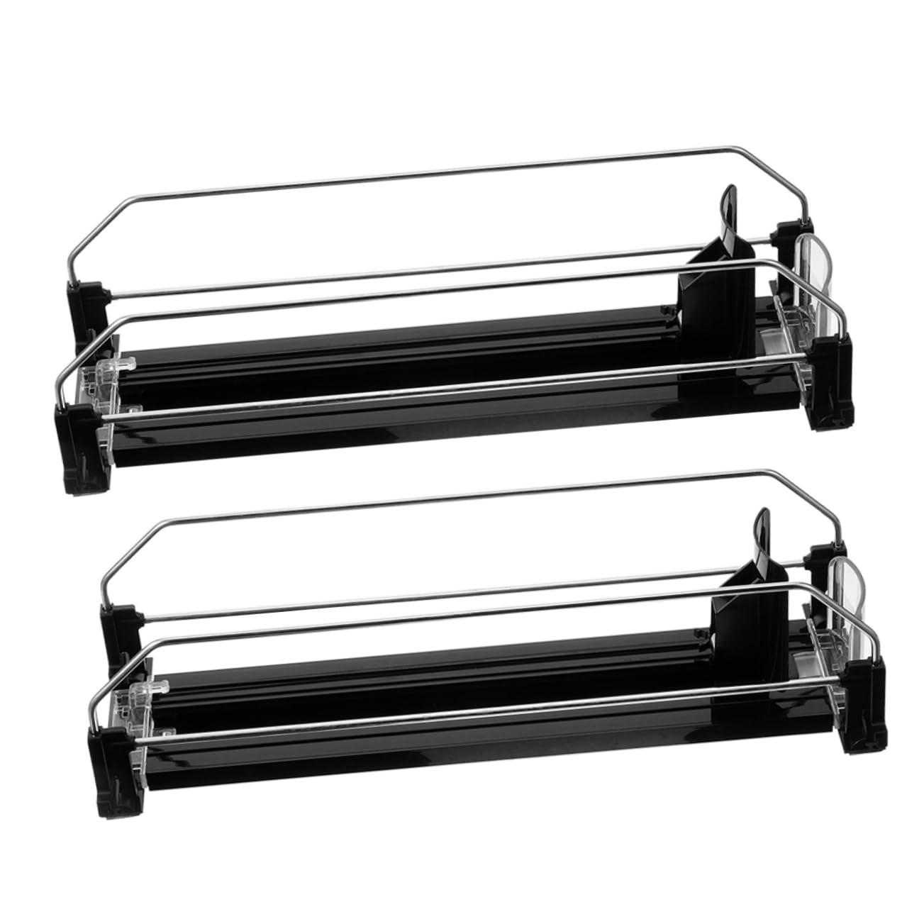 PRETYZOOM 2Pcs Automatic Pusher Drinks Dispenser for Fridge Easy Install Soda Can Organizer Smooth Finish Beverage Storage Suitable for Home and Commercial Use