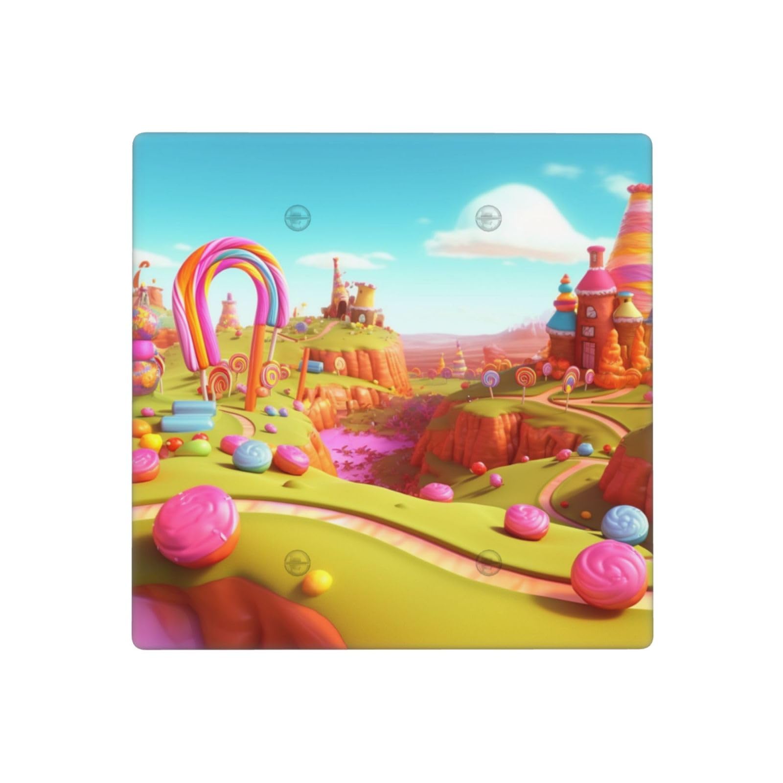 Decorator Wall Plate 2 Gang Light Switch Covers candyland Wallplate Double Toggle Switch Plate Standard Size Electrical Outlet Covers Decorative Wall Switch Plate Cover