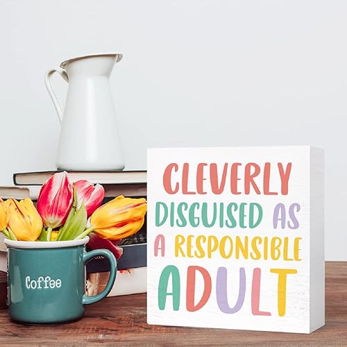 Miniatura 77 de Letrero inspirador con texto en inglés «You Are Worthy of Beautiful Wonderful Magical Things » en bloque de madera, decoración de escritorio