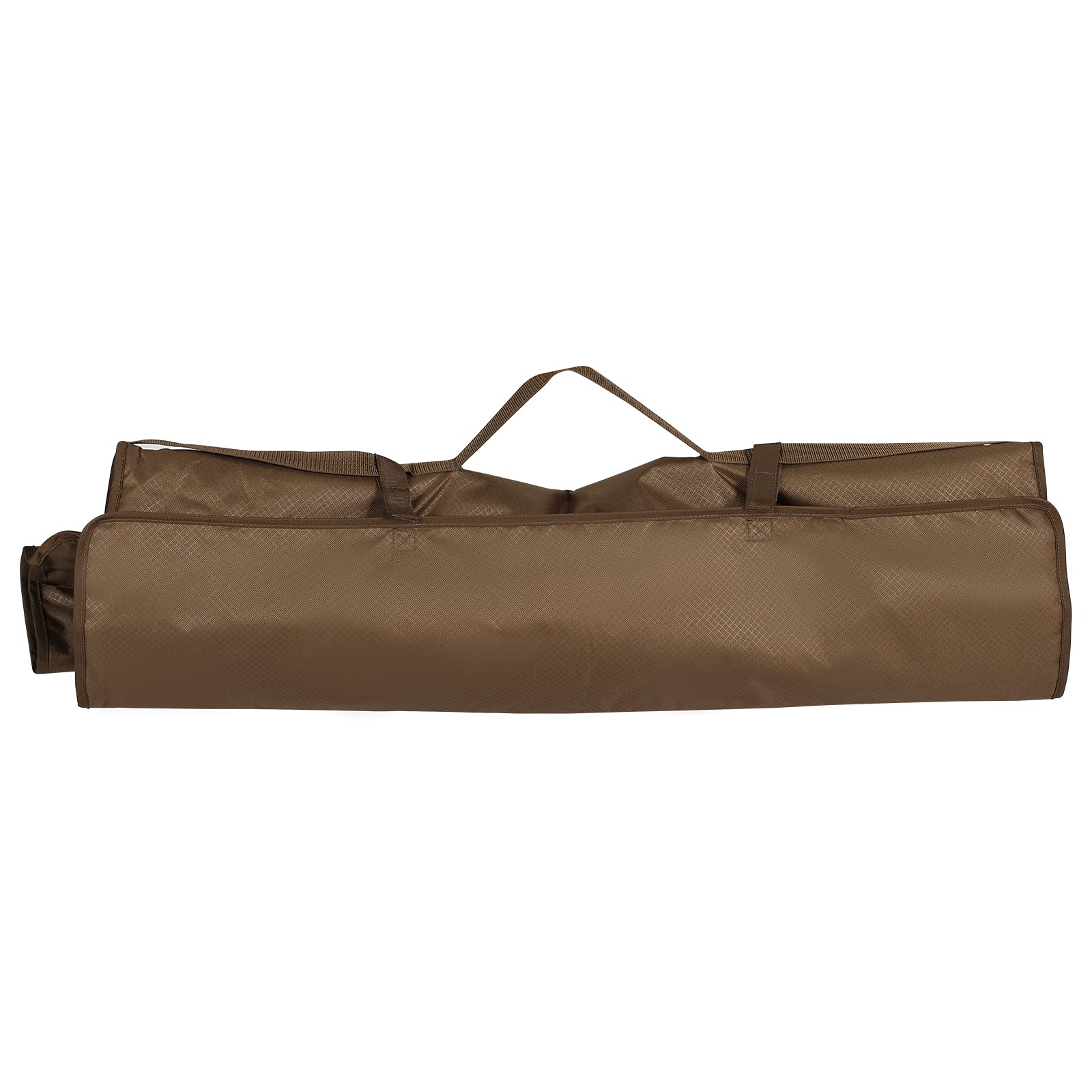 TIMBER RIDGE Collapsible Armrests Cup Holder Mat Leash Attachment Heavy Duty Foldable Chair for Outdoor with Pet, Lawn, Beach, Support 300 lbs, Earth Brown