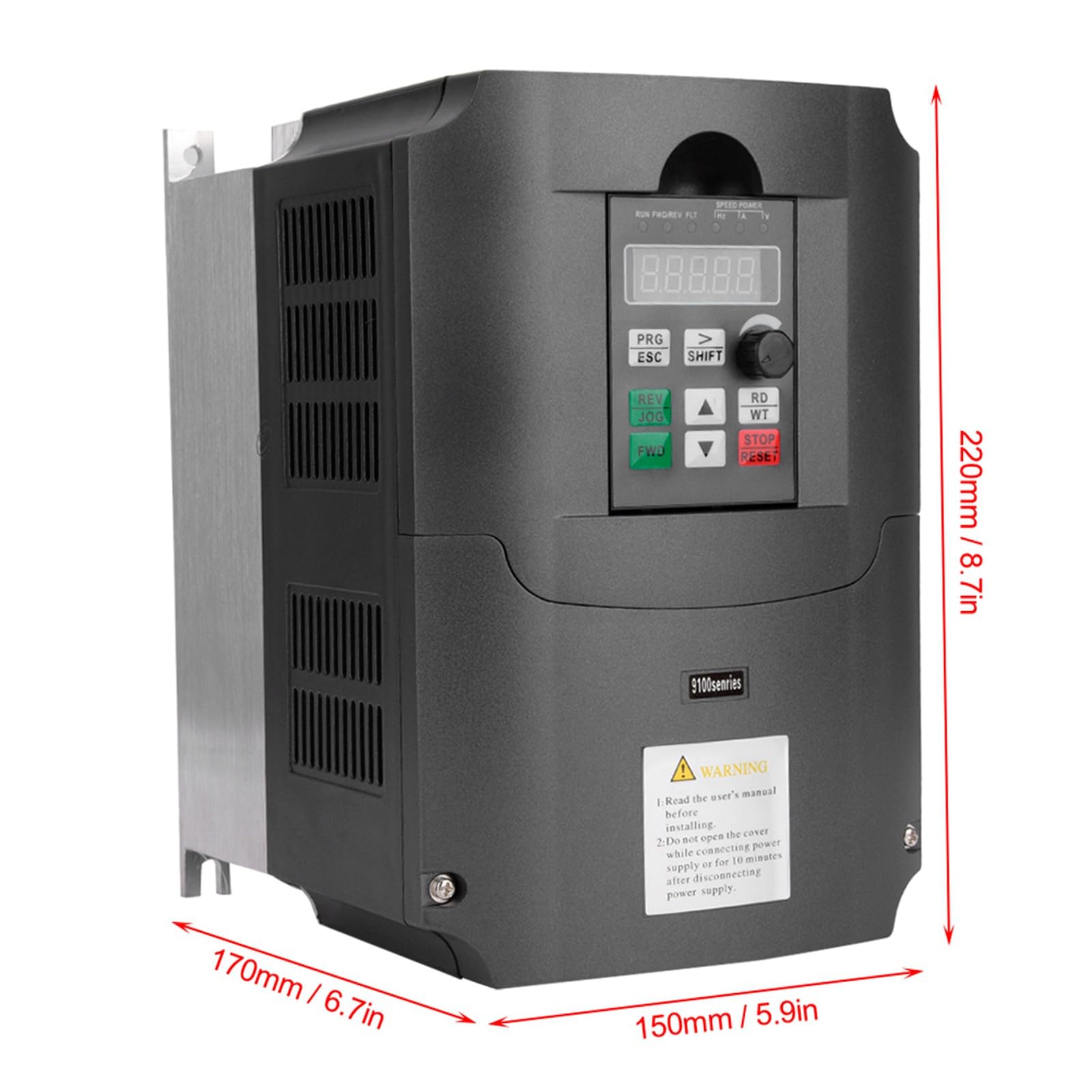 NFLIXIN Variador de frecuencia monofásico 220 V CA Entrada trifásico 380 V CA Salida 7,5 KW Controlador de motor con impulsor PWM para trituradora Bomba de agua Máquina tex