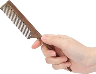 Pente de barba para homens, pente de madeira para cauda de rato feito à mão com dentes redondos que evitam emaranhados, pente de cabelo de sândalo para barba de cabelo, pente de madeira natural artesanal para desembaraçar crianças