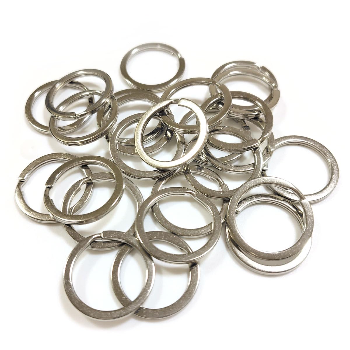 Amazon.co.jp: 二重リング 内径20mm 外径25mm 平型 シルバー 丸カン