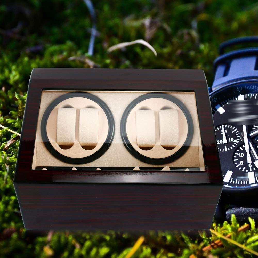Automatische Uhrenbeweger Box, 4+6 Automatikuhren Uhren Watch Winder Box für Automatikuhren, Armbanduhr, Schlafzimmer, im Wohnzimmer, Büro, Arbeitszimmer