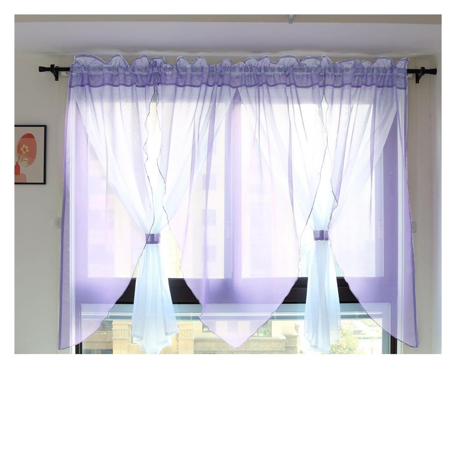 Rideau de Chambre à Coucher Balcon Salon Voile Solide