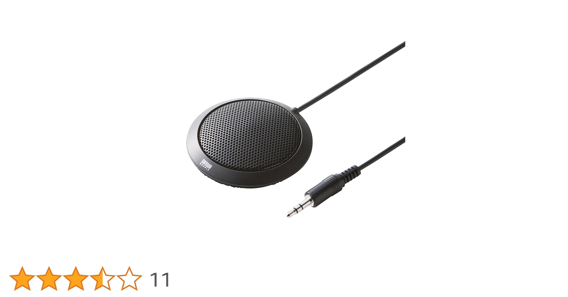 サンワサプライ フラット型PCマイク 3.5mmステレオミニプラグ 無(全)指向性 MM-MC23 mm-mc23n_rank1.jpg