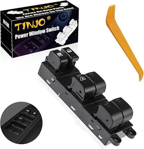 Vista 13 de Interruptor de control de elevalunas eléctrico principal del lado del conductor, compatible con Nissan Sentra 2007-2008, Nissan Frontier 2005-2012