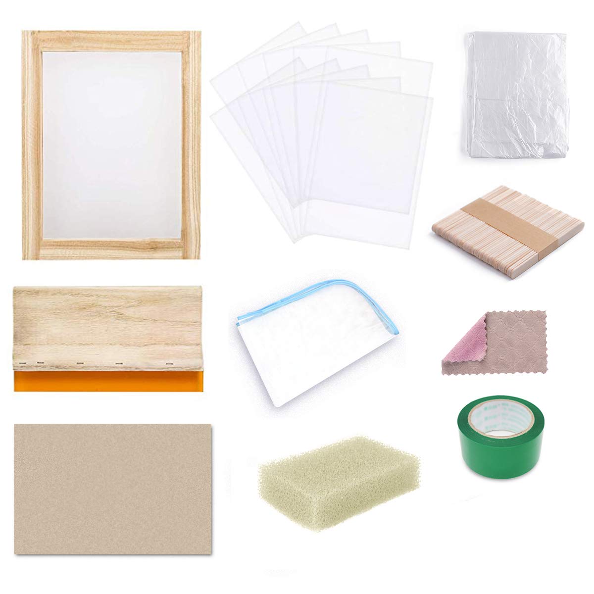 Buy Screen Printing Kit,68 Pieces Silk Screen Printing Kit for