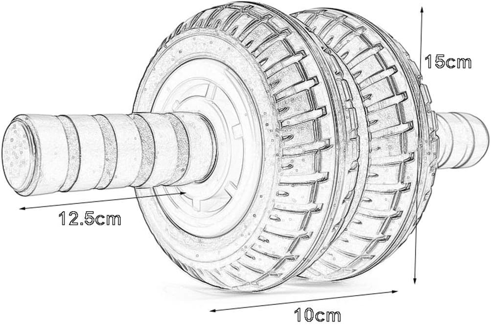 Abdominal Muscle Wheel -Dual Roller Wheel with Mat for Abdominal Exercise and Fitness -Heavy Duty and Portable