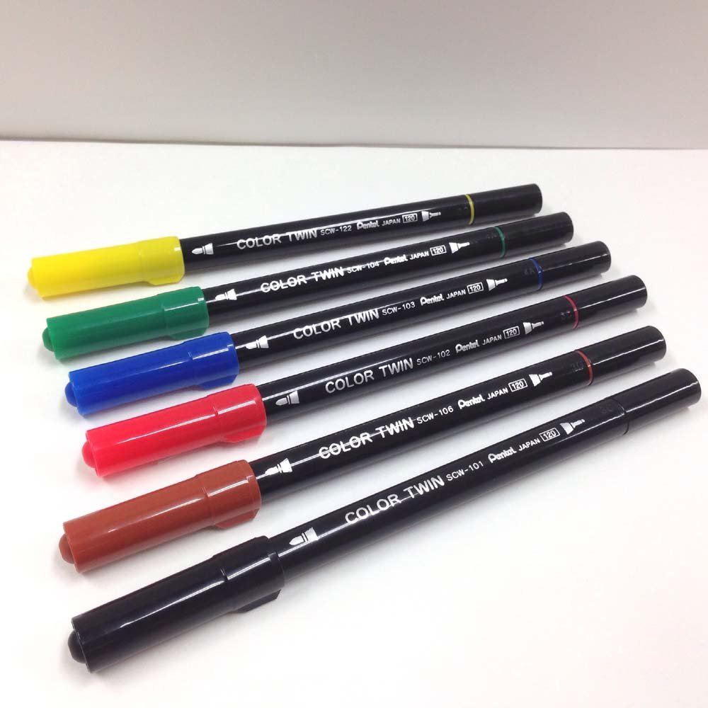 pentel 水性カラーペン SC-18 ペン回し 文房具・事務用品 - 筆記具 
