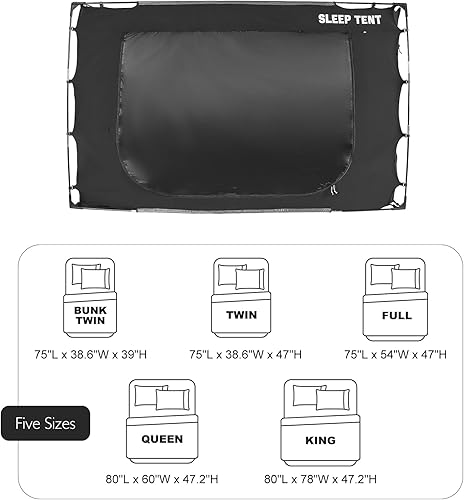 Vista 28 de King Size Bed Tent, Portable Sleeping Tents Dream Tents Indoor for Kids and Adult, Blackout 93% Breathable Privacy Space on Bed with Three Doors