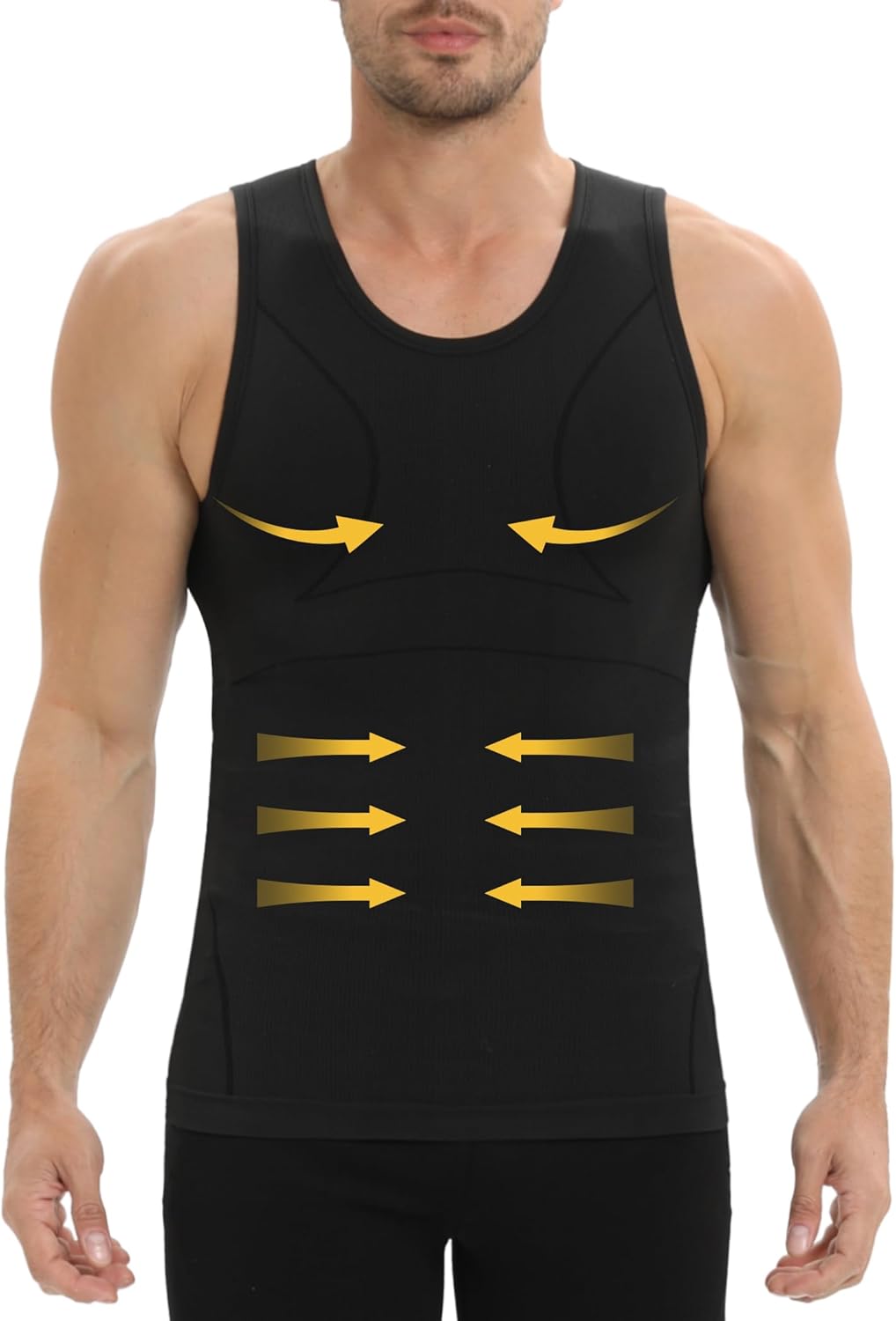 Compression Shirt Men, Slimming Tank Top, Gynecomastia Undershirts, Tummy Control Shapewear, Mens Body Shaper Vest