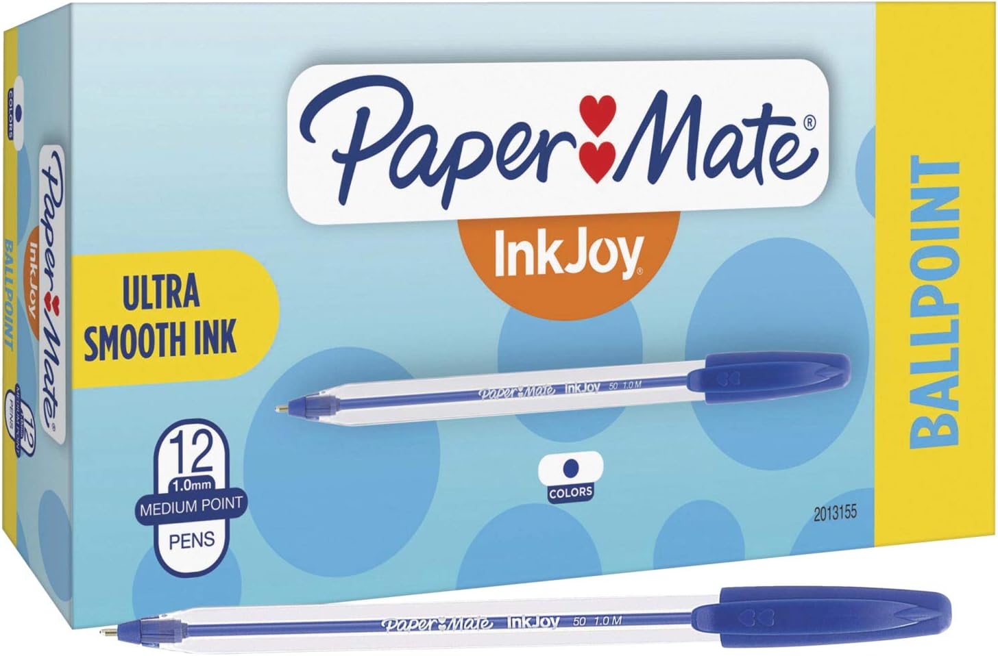 Paper Mate InkJoy 50ST Ballpoint Pens, Medium Point (1.0mm), Blue, 12 Count
