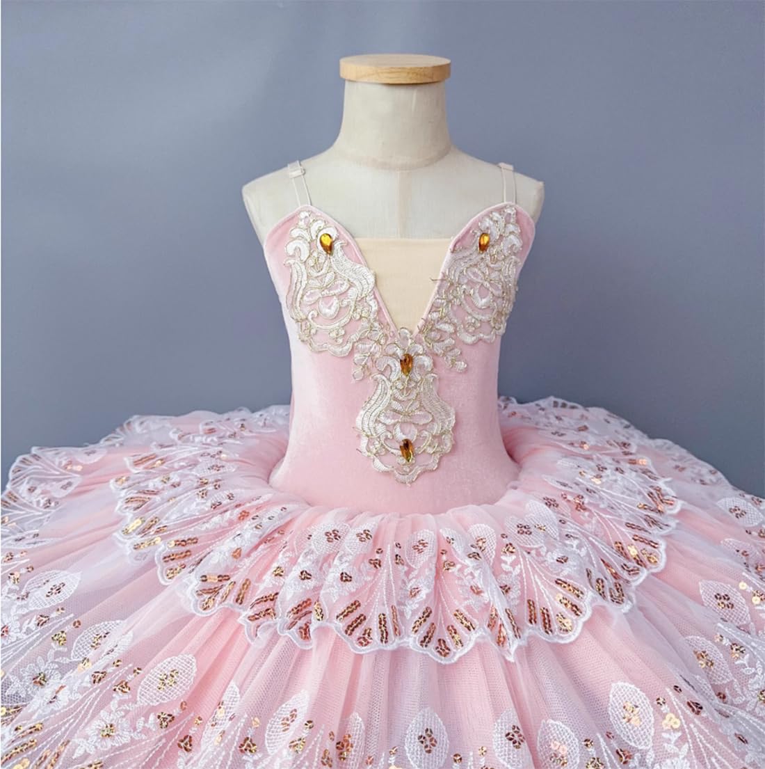 Vestido de Ballet con tutú y panqueque para niñas, Vestido de actuación de Ballet, Falda de Leotardo con tutú de Fiesta de Lujo de Little Swan para niñas Ropa de Baile
