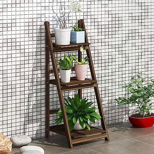 Support de plante en bois massif multicouche de 112cm pour salon et balcon de fleurs - 7