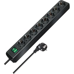 Mejor Regleta Inteligente Brennenstuhl Eco-Line regleta de Enchufes con 8 tomas de corriente (interruptor, protección infantil), Negro, 3 m
