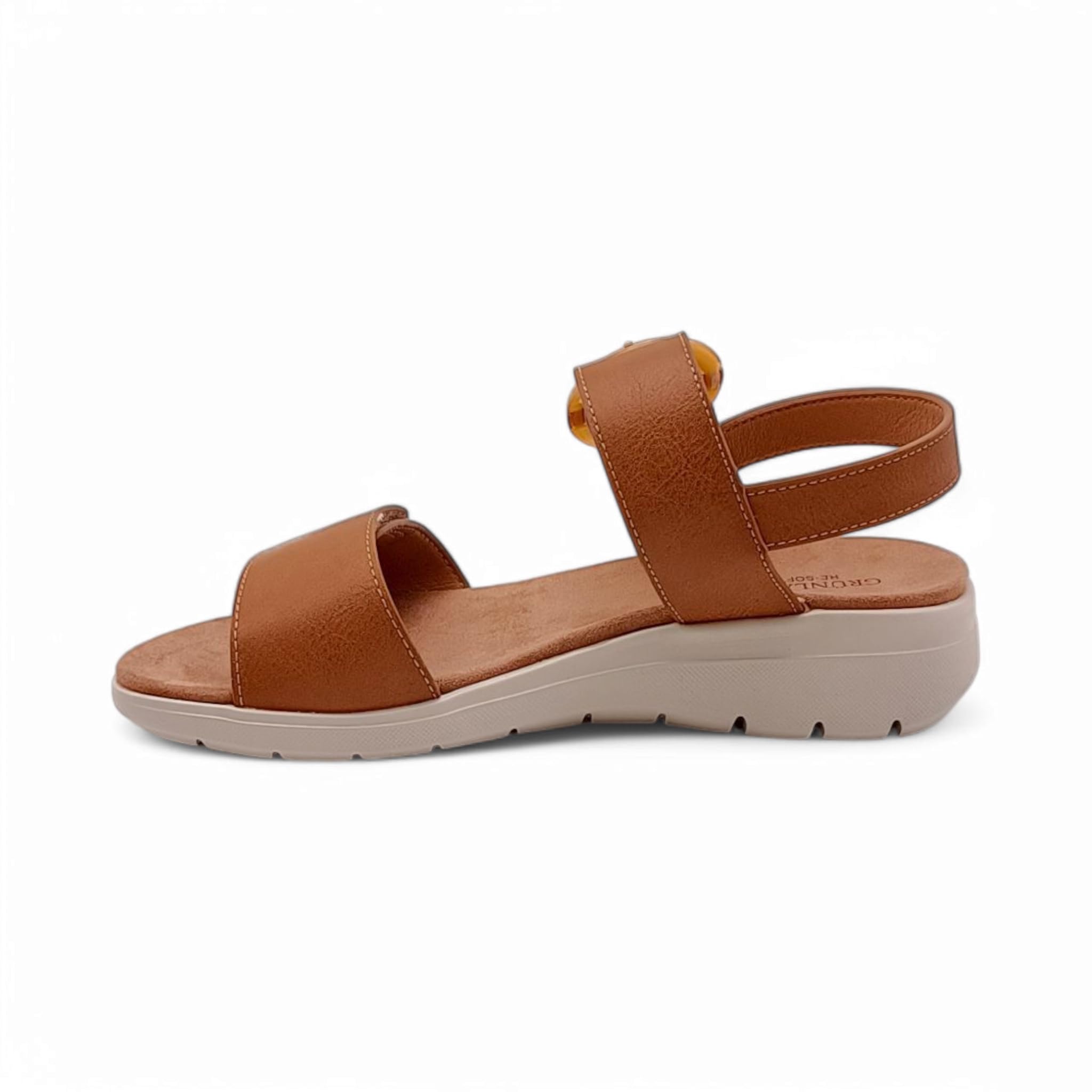 Sandali Donna Grunland Modello DEMA 1943 Nabuk Blu o Cuoio Calzature Casual