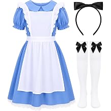 Blue White Costume Set for Halloween Cosplay Dress Up Party