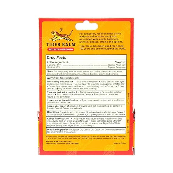 Tiger Balm Tiger Balm,x-strng,red, 18 Grm