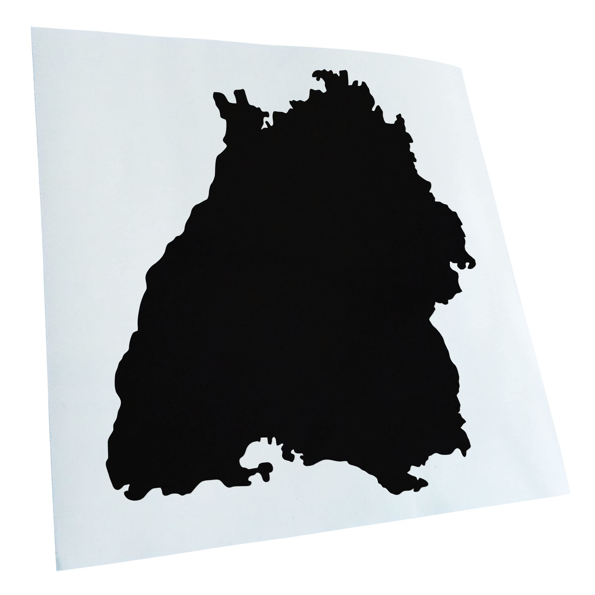 Kiwistar - Car Sticker - Black - 50 x 45 cm Baden - Württemberg Silhouette - Rear Window Car Sticker Weatherproof for Car Truck Moped Truck - Sticker Exterior Self-Adhesive Tuning Accessories for