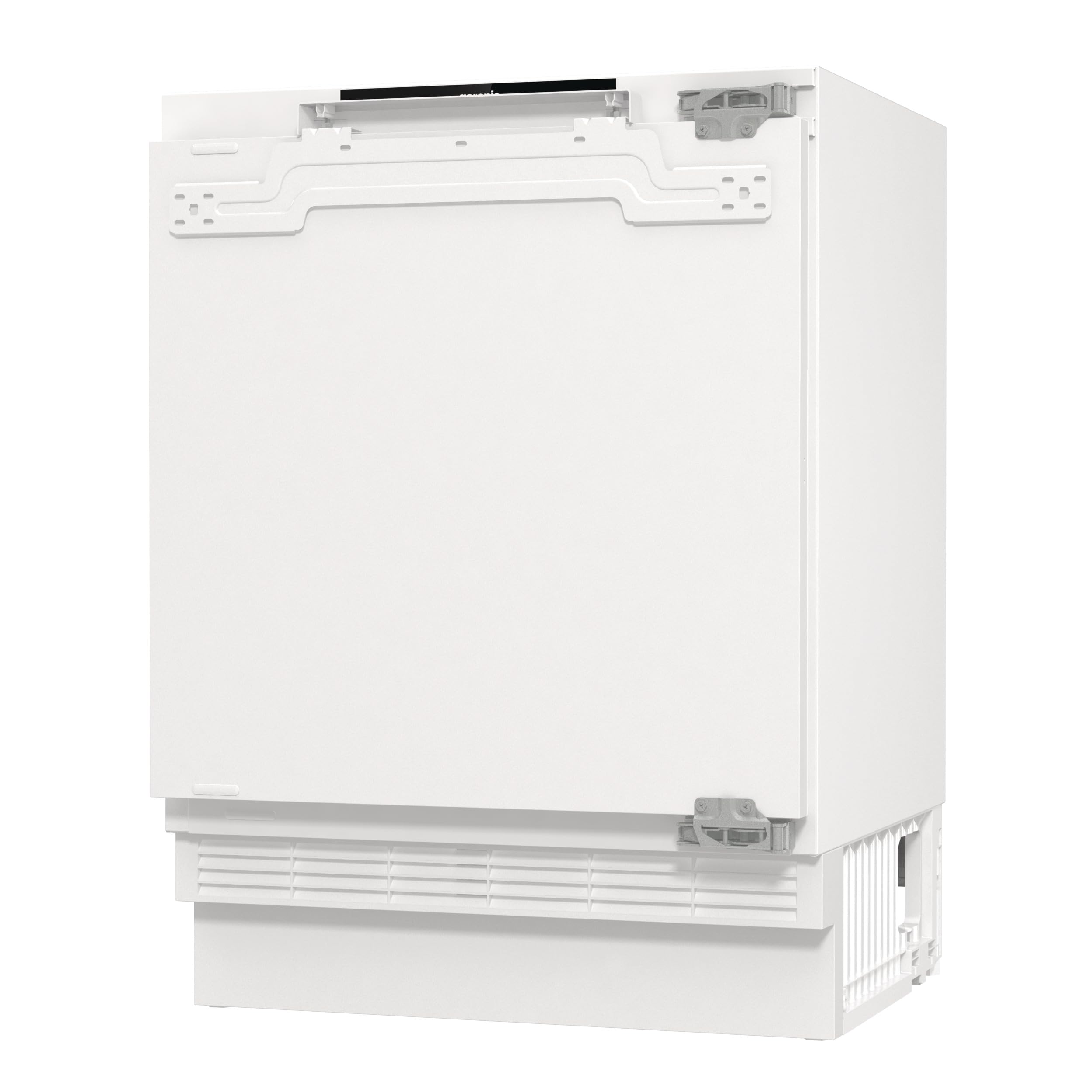 Gorenje RBIU609EA1 Unterbau-Tischkühlschrank,82cm Nische, 60cm Breite mit Gefrierfach, Festtürscharnier, 121 L(104 plus 17L), SuperCool, Digitale Display, BxHxT: 59,5×81,8×54,5 cm,Weiß