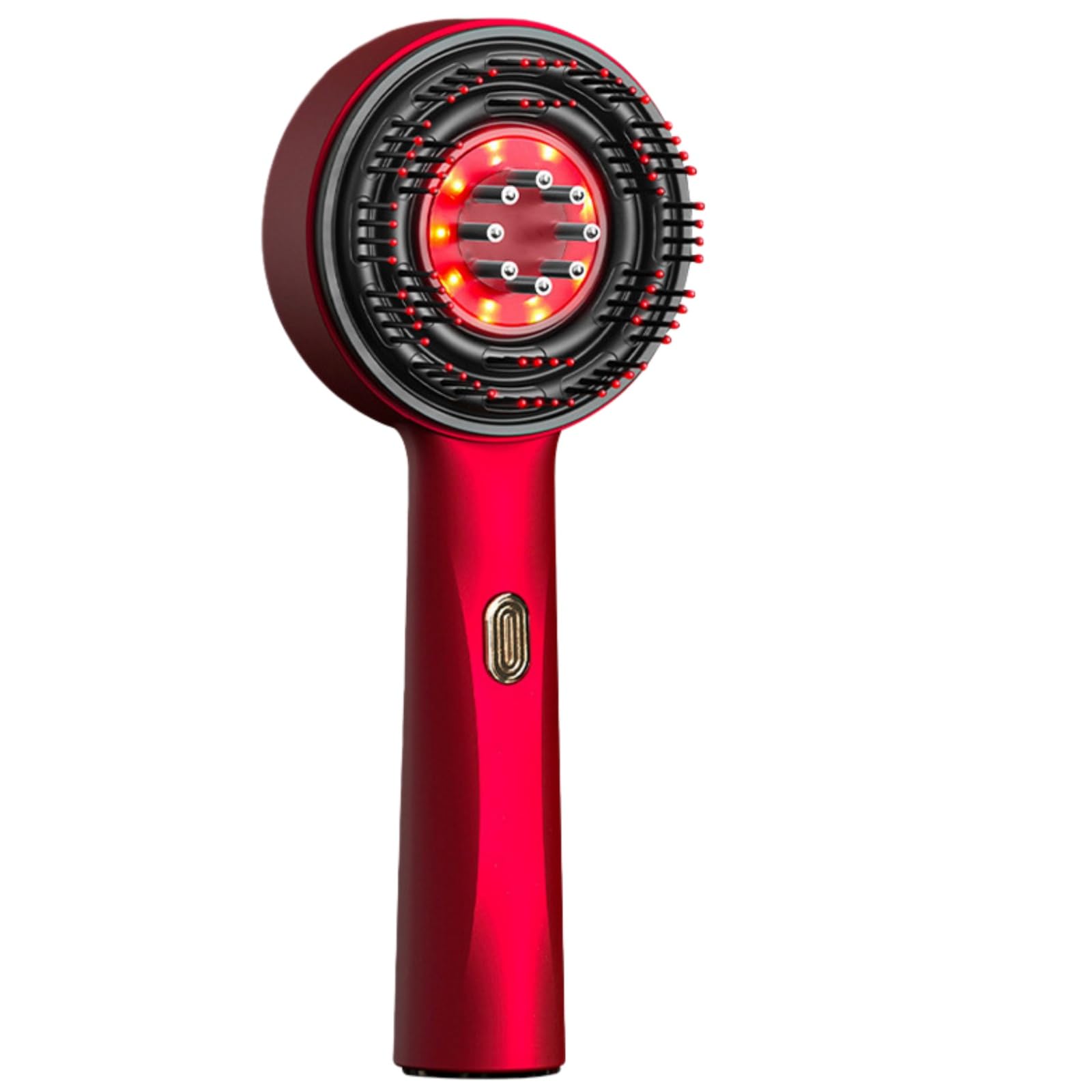Hairbloom Brosse Capillaire 3-en-1 Avec Thérapie À Lumière Rouge Peigne Électrique - Peigne De Massage Electrique, Étanchéité IPX7 Avec 3 Modes Pour La Croissance Des Cheveux (Rouge)