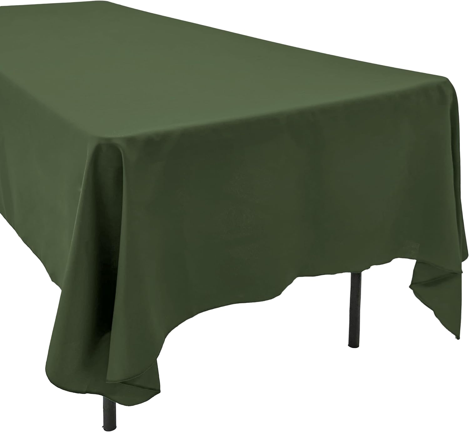 AK TRADING CO. 60 x 102-Inch Rectangular Polyester Tablecloth - Made in USA - Wrinkle-Resistant, Flame Retardant, Durable Party Table Cover, Banquet Tablecloth, Wedding Table Cover - Olive Green