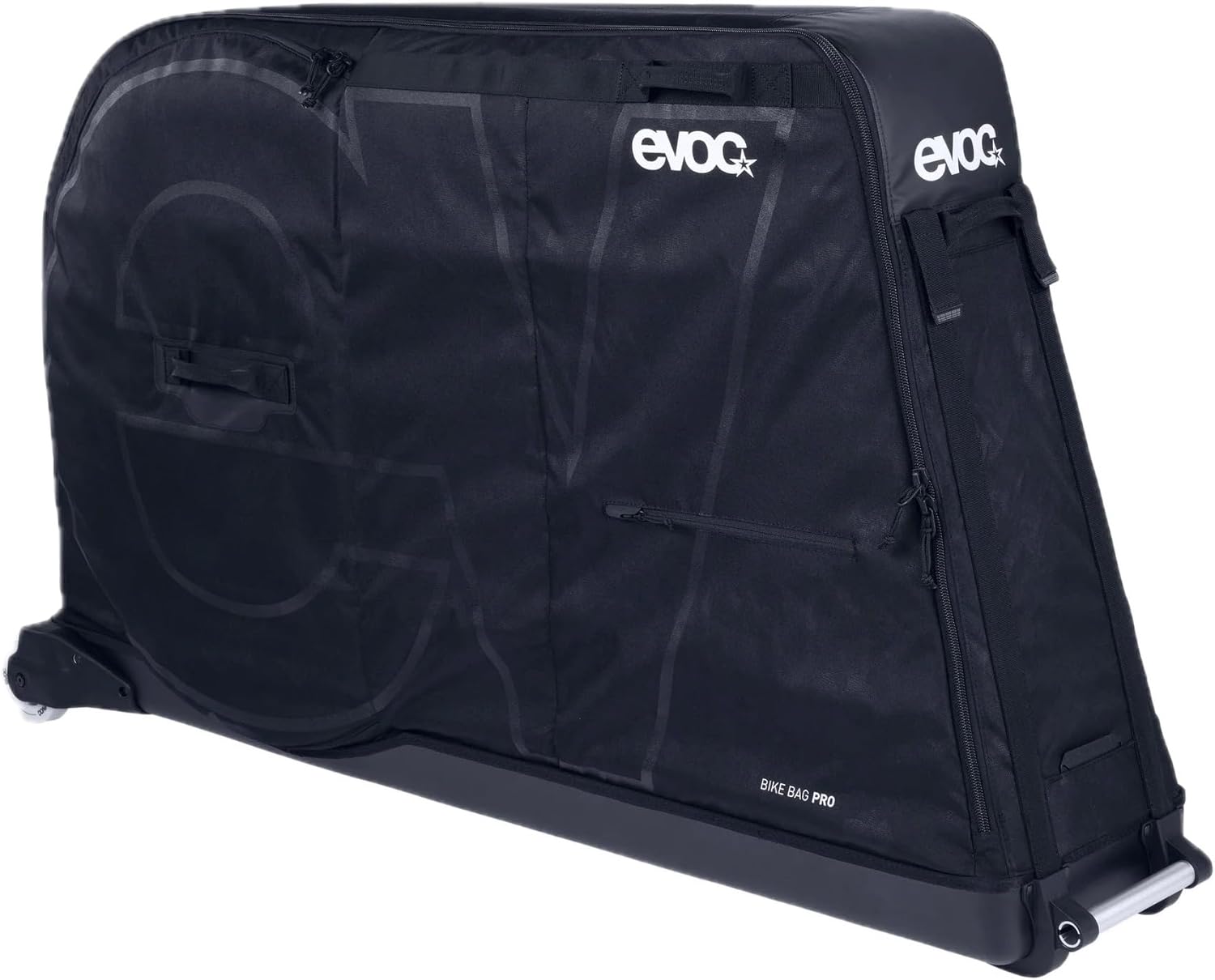 EVOC Bike Bag Pro Black - Impact-Resistant Polycarbonate Bike Transport Case with Clip-ON Wheel 3.0, Lightweight Design, Universal Fit for Road, Gravel, XC, Enduro, Downhill & 29-Inch Bikes, Includes