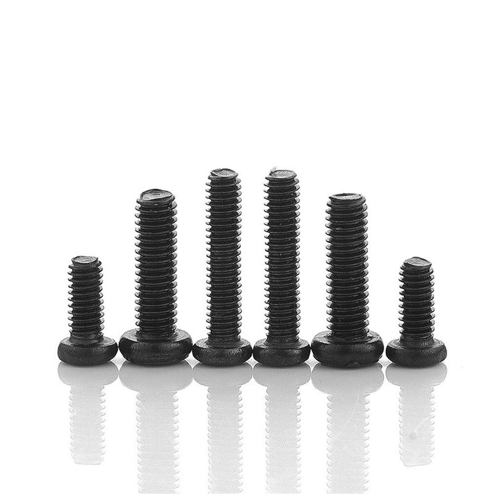 Set di viti autofilettanti, 55 viti a testa cilindrica a croce M2 .5 M3 in acciaio al carbonio GB818, bulloni per rubinetto (20 mm, M3)