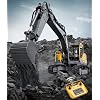 efaso Volvo RC Excavator 116 Fully Proportional High-Quality Upgrade Version with Full Metal Gear and Thread Drive Interchangeable Tool Hammer Gripper - Excavator Controllable via App