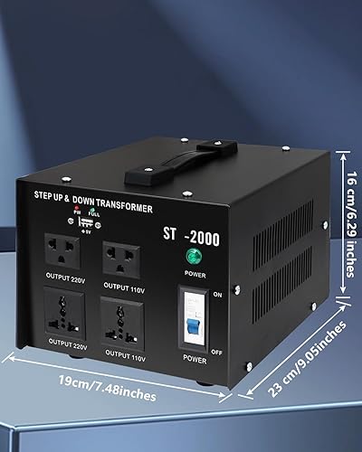 Miniatura 9 de Transformador convertidor de voltaje de 1000 W, convertidor de potencia elevador y descendente, CA de 110 V a 220 V220 V a 110 V, convertidor de