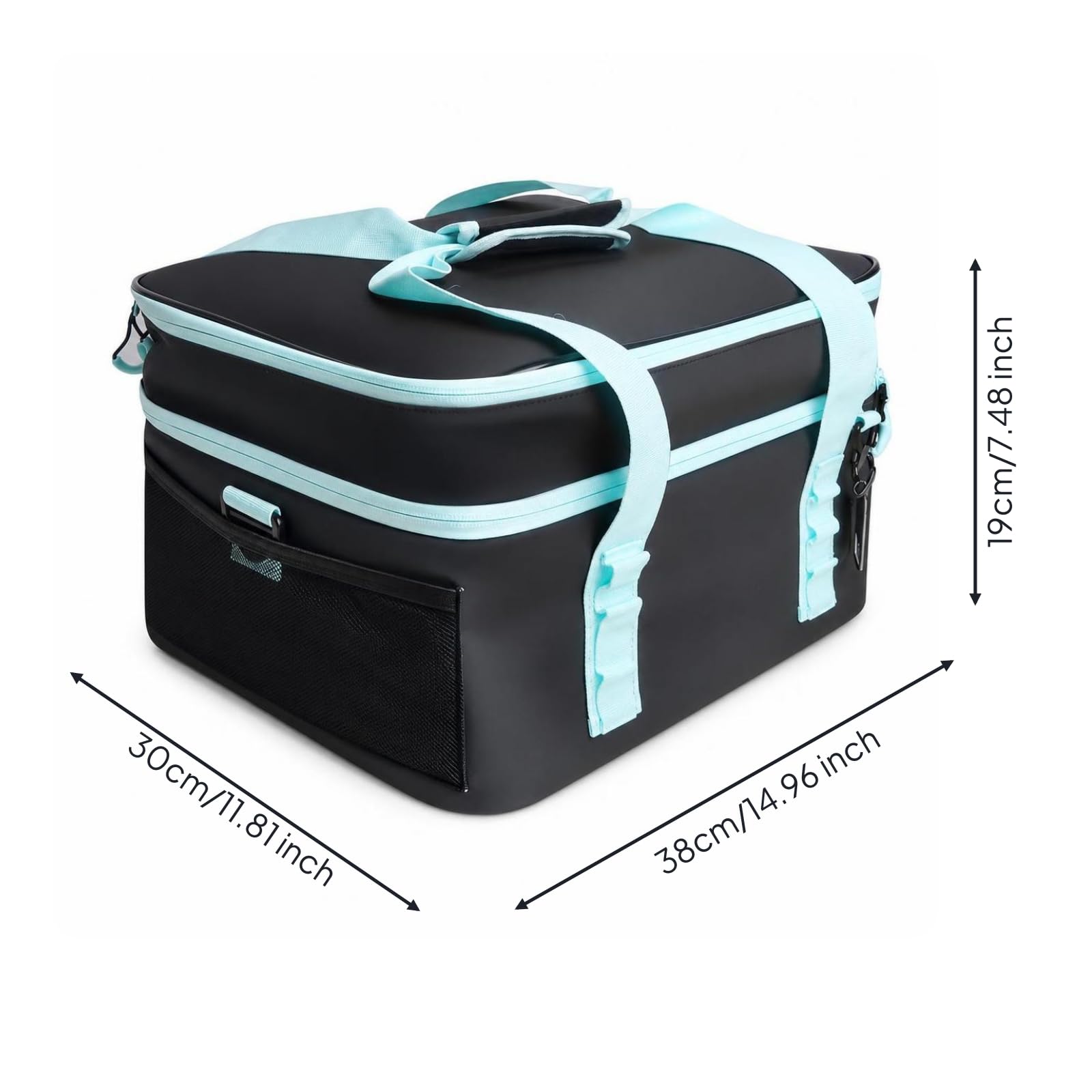 Borsa in PVC con Tasca a Rete Resistente All'umidità Borsa Impermeabile con Maniglia Trasportabile per Campeggiatori, Campeggio