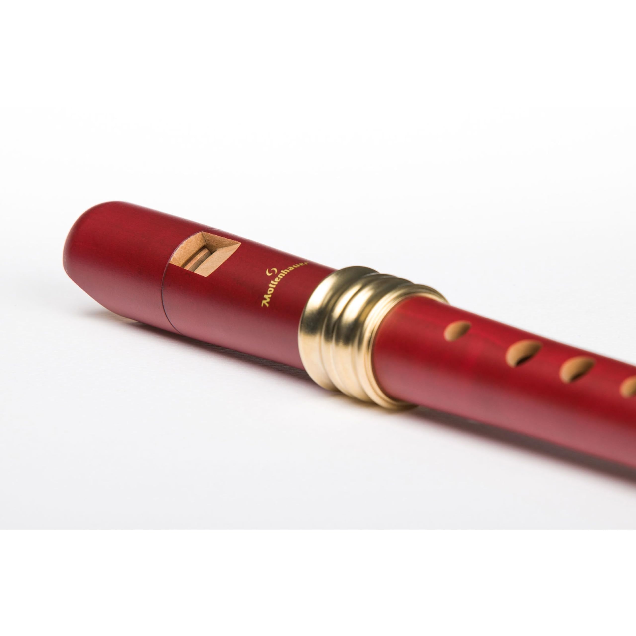 Mollenhauer 4119R Flûte de rêve d'Adri soprano en poirier Touche de type baroque Rouge