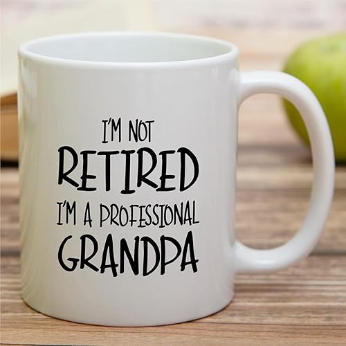 Miniatura 3 de Retreez Taza divertida  I'm Not Retired I'm a Professional Grandpa - Tazas de café de cerámica de 11 onzas  Divertido sarcasmo motivacional regalos