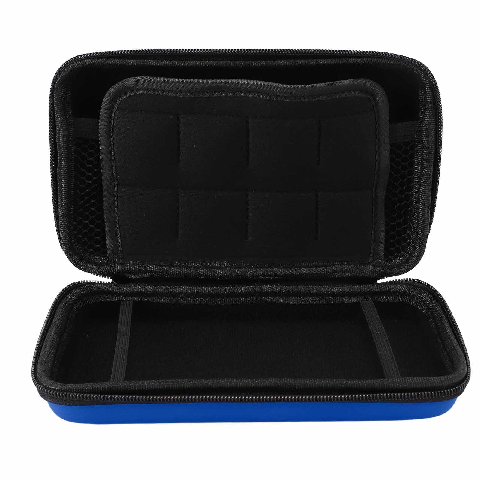 LICAEVEY Portable Hard Shell Carry Case for New 3DS XL, Protective Travel Storage Bag with 8 Game Slots, Compatible with Super Edition, New 2DS XL, GPD 5.5in Gamepad Tablet (Blue)