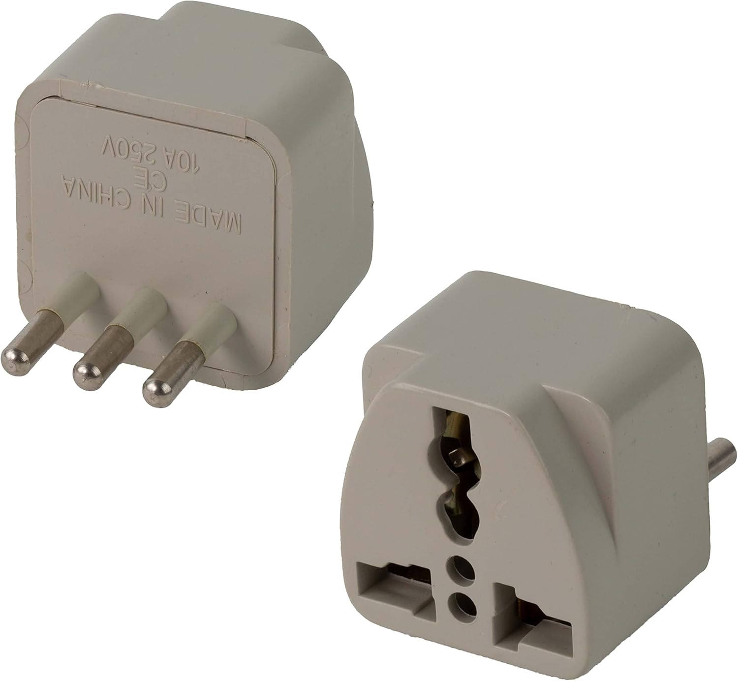 Adapter Italy Plug to Universal 10A 250V Beige Cell