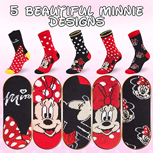 Image of Disney Stitch Socks Gifts for Women Teens, US Size 4-9, Baby Yoda Pack of 5 Fuzzy Casual Crew Socks for Home Sleep Winter