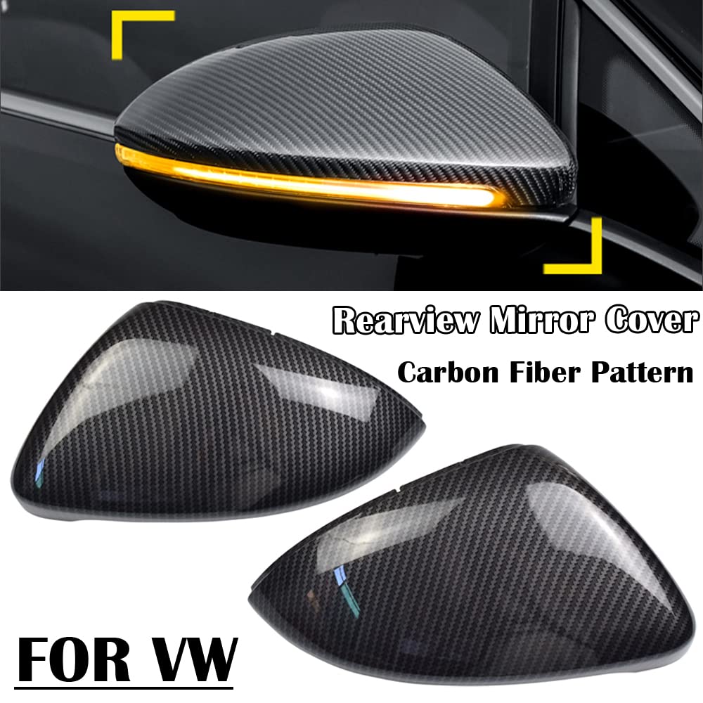 1 para osłony lusterek bocznych lewa i prawa do V-W Golf MK7 7.5 GTI 7 Golf 7 R (węgiel)