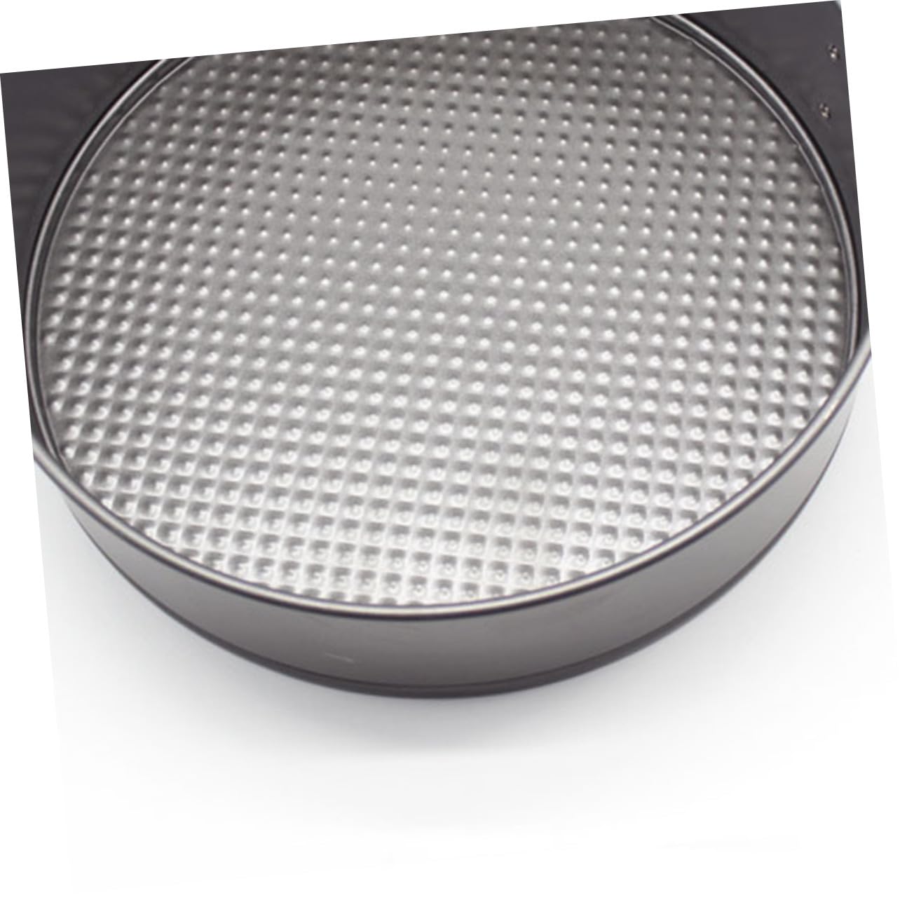 6 Moldes Redondos Antiadherentes de Acero al Carbono para Tartas | Negro, Fondo en Panal y Hebilla, Aptos para Fiestas y Bodas, Pack de 6 Piezas