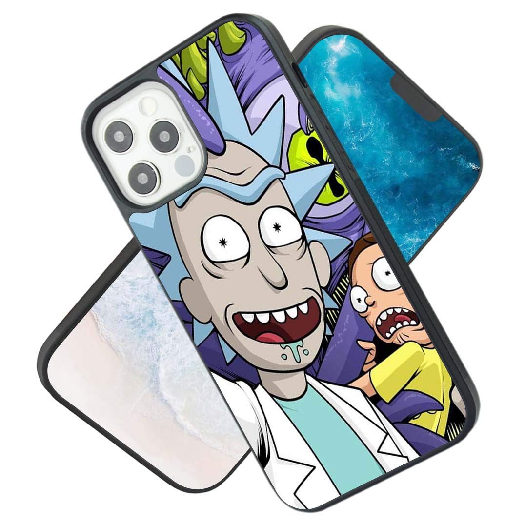LI.LIN Shockproof Compatible for iPhone 12 Pro Max Case 6.7 Inch,Rick and Morty Compatible for iPhone 12 Pro Max Protective Case