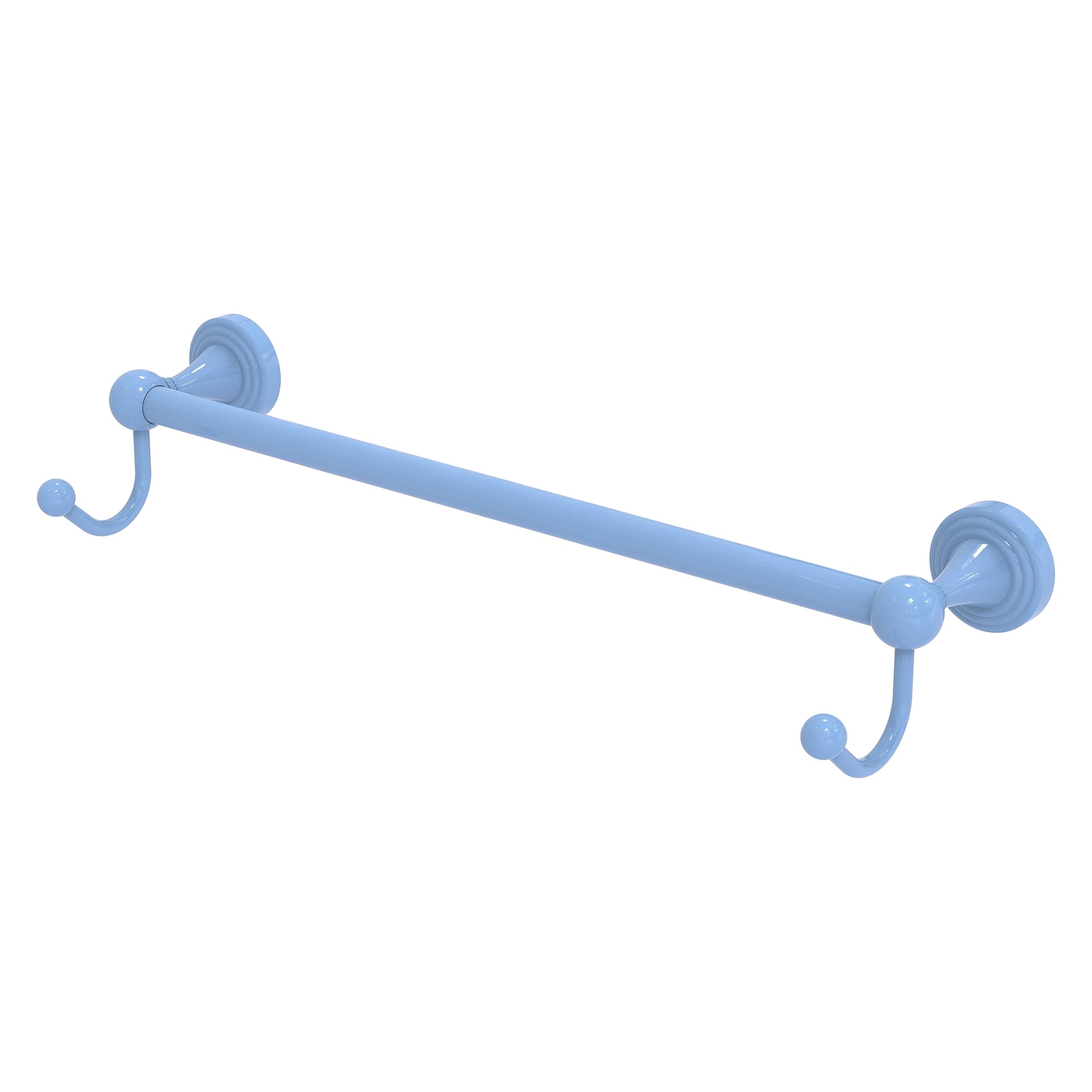 Allied BrassSG-41-24-HK-FTB Sag Harbor Collection 24 Inch Towel Bar with Integrated Hooks, Flat Troll Blue