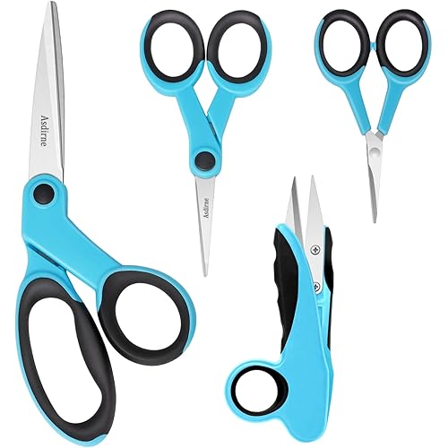 Premium sewing Scissors Bundle, Perfect Sewing Partners, Sharp and Durable, Comfortable Handle, Contains 9”Fabric scissors, 5”Detail Scissors, 3.9”Embroidery Scissors, 4.8”Thread Snips