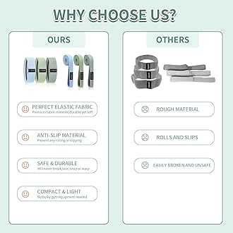 HIMESPORNER 9 PCS Fabric Resistance Bands Set for Working Out, Non-Slip Exercise Booty Bands for Women & Men Leg and Glutes with Hair Ties and Tape Measure - for Home Gym Workout, Yoga, Pilates