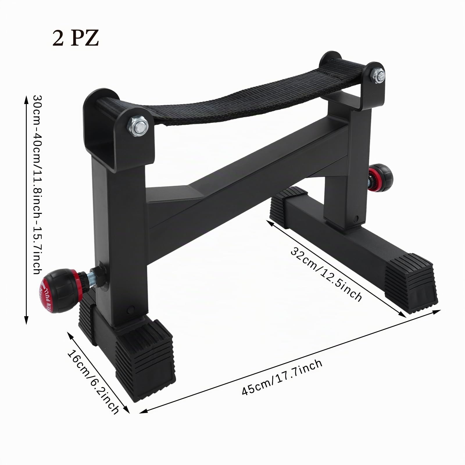 Deadlift Jack Supporto per bilanciere – Robusto sollevamento bilanciere – piattaforma di sollevamento regolabile – carico semplice di 300 kg, per casa, palestra, sollevamento pesi, nero