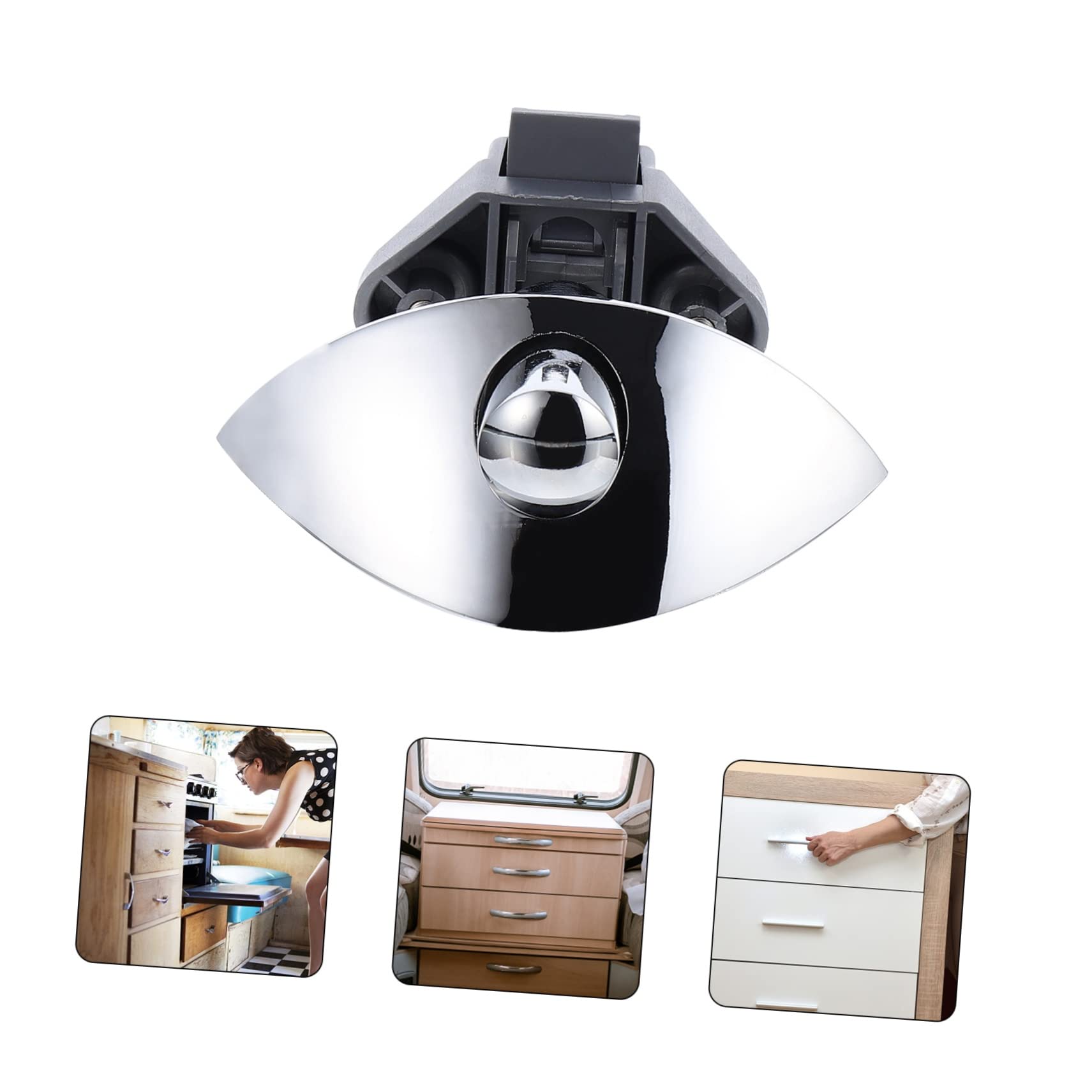 Artibetter 3piezas Cerradura De Botón De Pestillo De Presión Para Armarios y Puertas Fácil Instalación Accesorios Duraderos Para Rv y