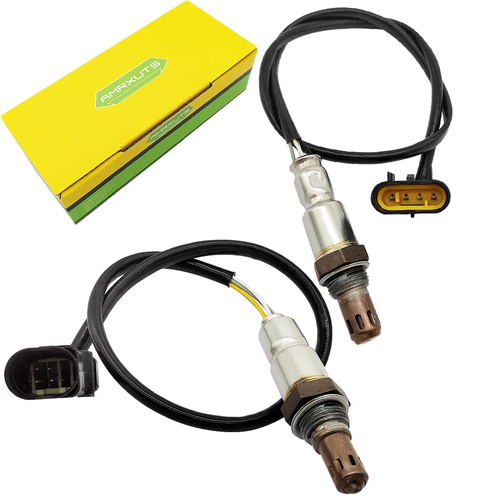 Amrxuts 2pcs 234-5075 234-4483 Upstream Downstream Oxygen Sensor for 2012 2013 2014 2015 2016 2017 Fiat 500 1.4L L4 SOHC/Turbocharged SOHC 68070689AA