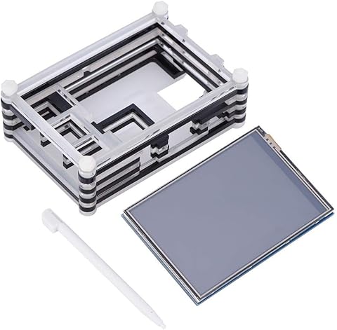 Vipxyc Estuche de acrílico de Nueve Capas, Pantalla táctil LCD HD de 3.5 Pulgadas + Estuche de acrílico de Nueve Capas para Raspberry Pi 3 Informática,Componentes,Dispositivos externos,Cajas de ordenador de sobremesa