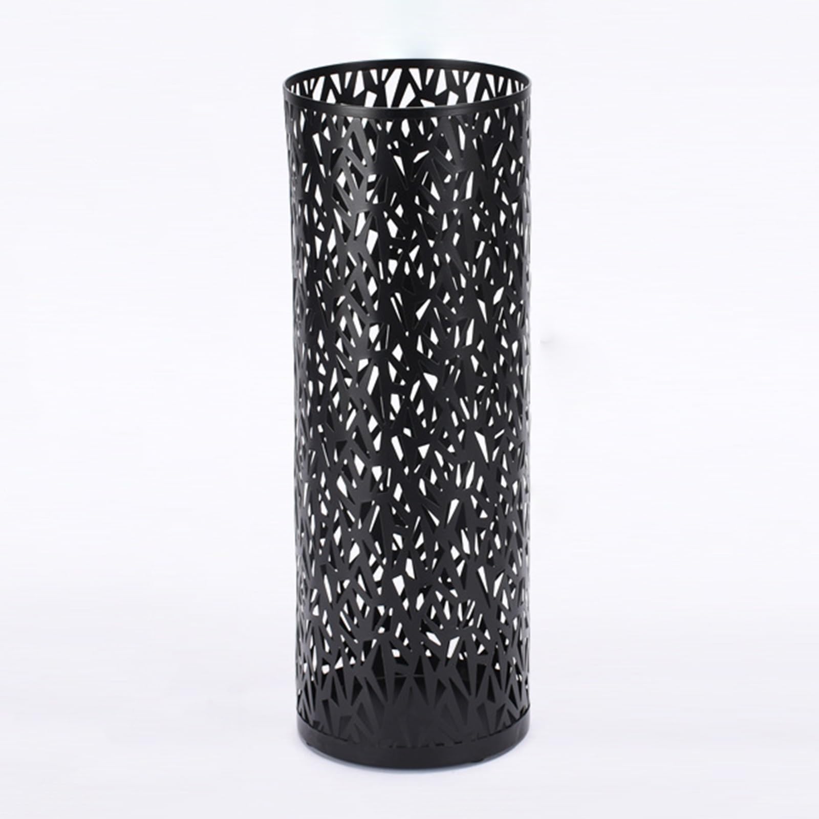 BHFPFZA Vintage Metal Umbrella Stand, Large Capacity, Modern Design for Entryway, Commercial Style, Perfect for Hotels - Black Color