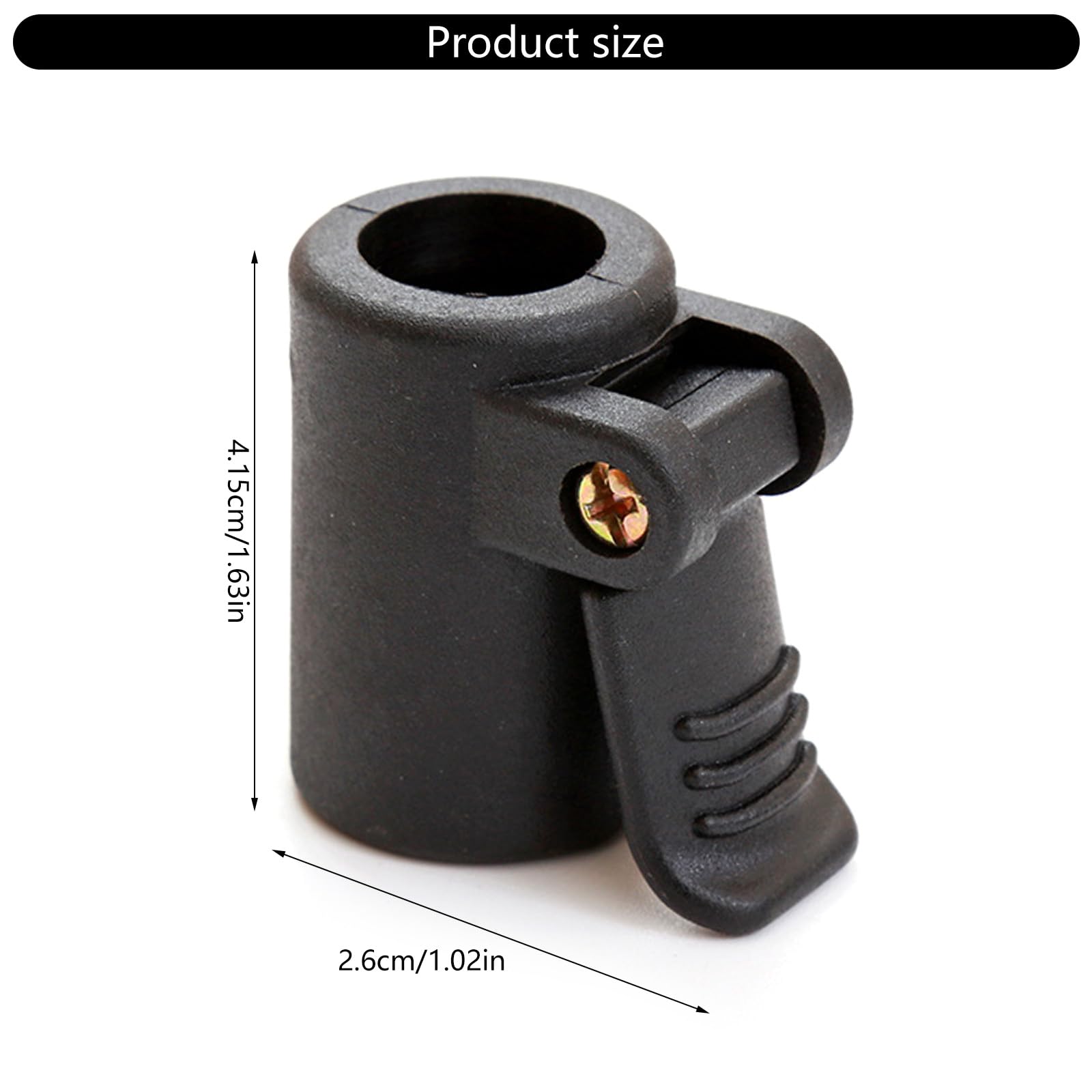 Abrazadera ajustable para toldo de tienda de campaña, 4,15 x 2,6 cm, antideslizante para asegurar fácilmente los postes, 20 unidades, agarre ajustable para toldo de camping